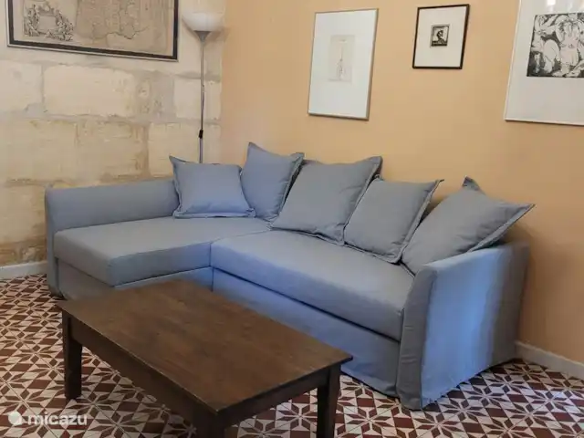Location de Vacances France, Bouches-du-Rhône, Saint-Étienne-du-Grès, maison de vacances - Maison avec piscine privée et jardin Canapé lounge dans le salon