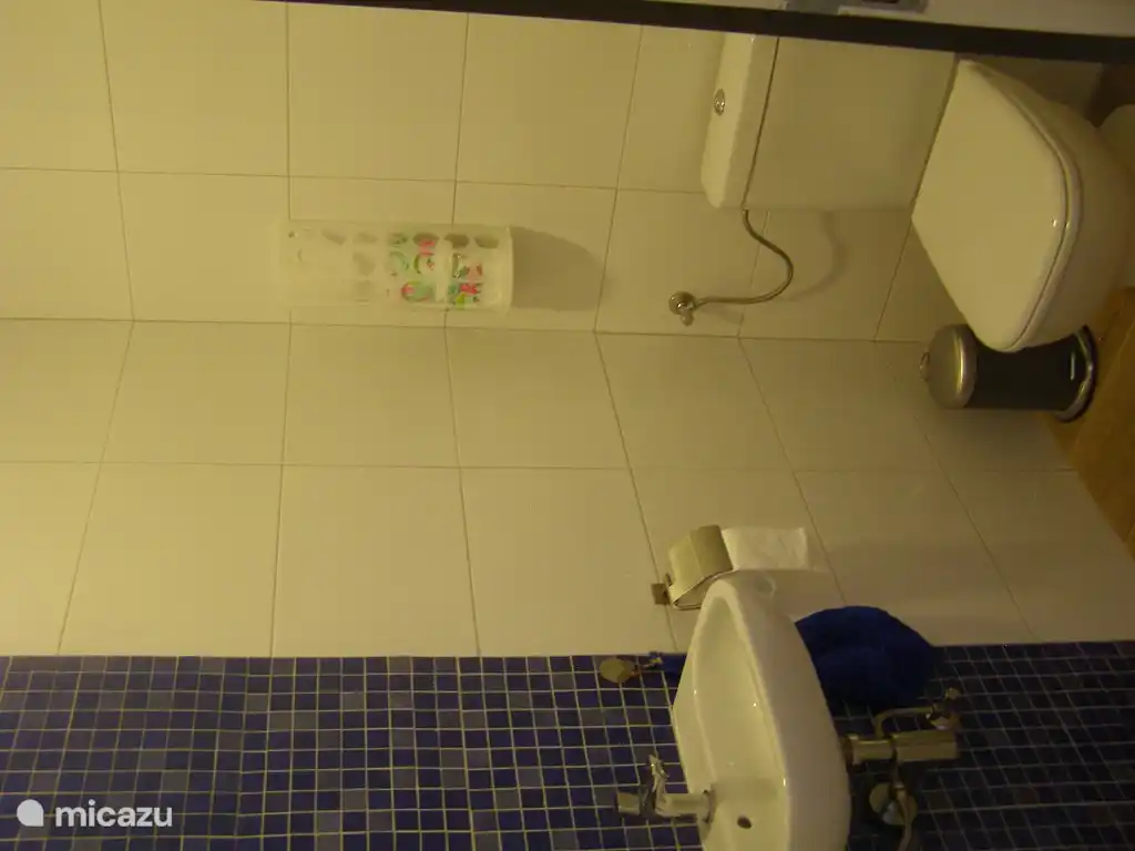 Separate Toilette mit mechanischer Absaugung.