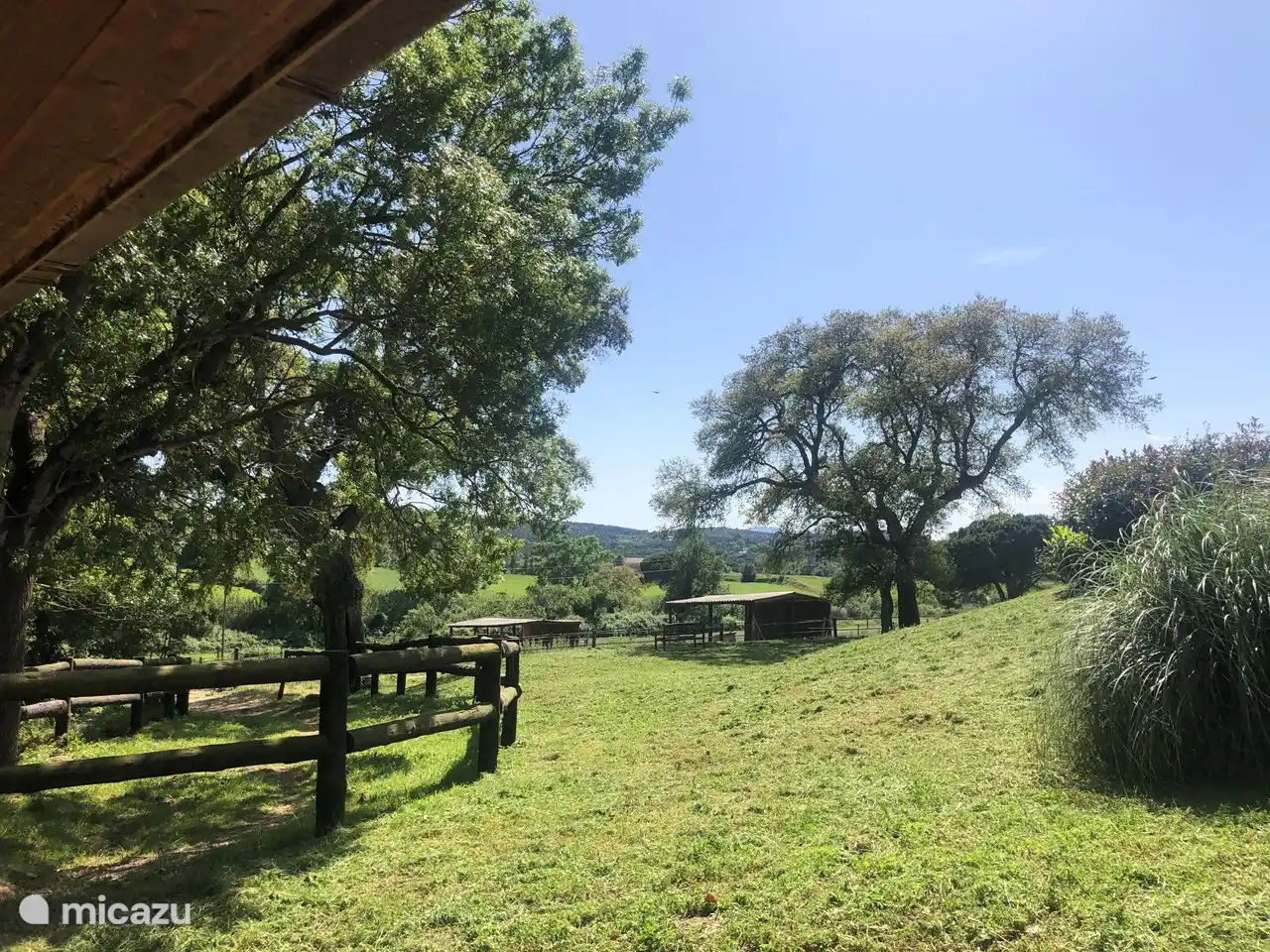 Garden and stables for horses