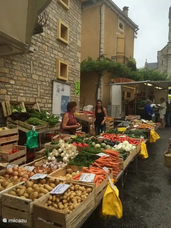 zondag markt in Limogne en Quercy