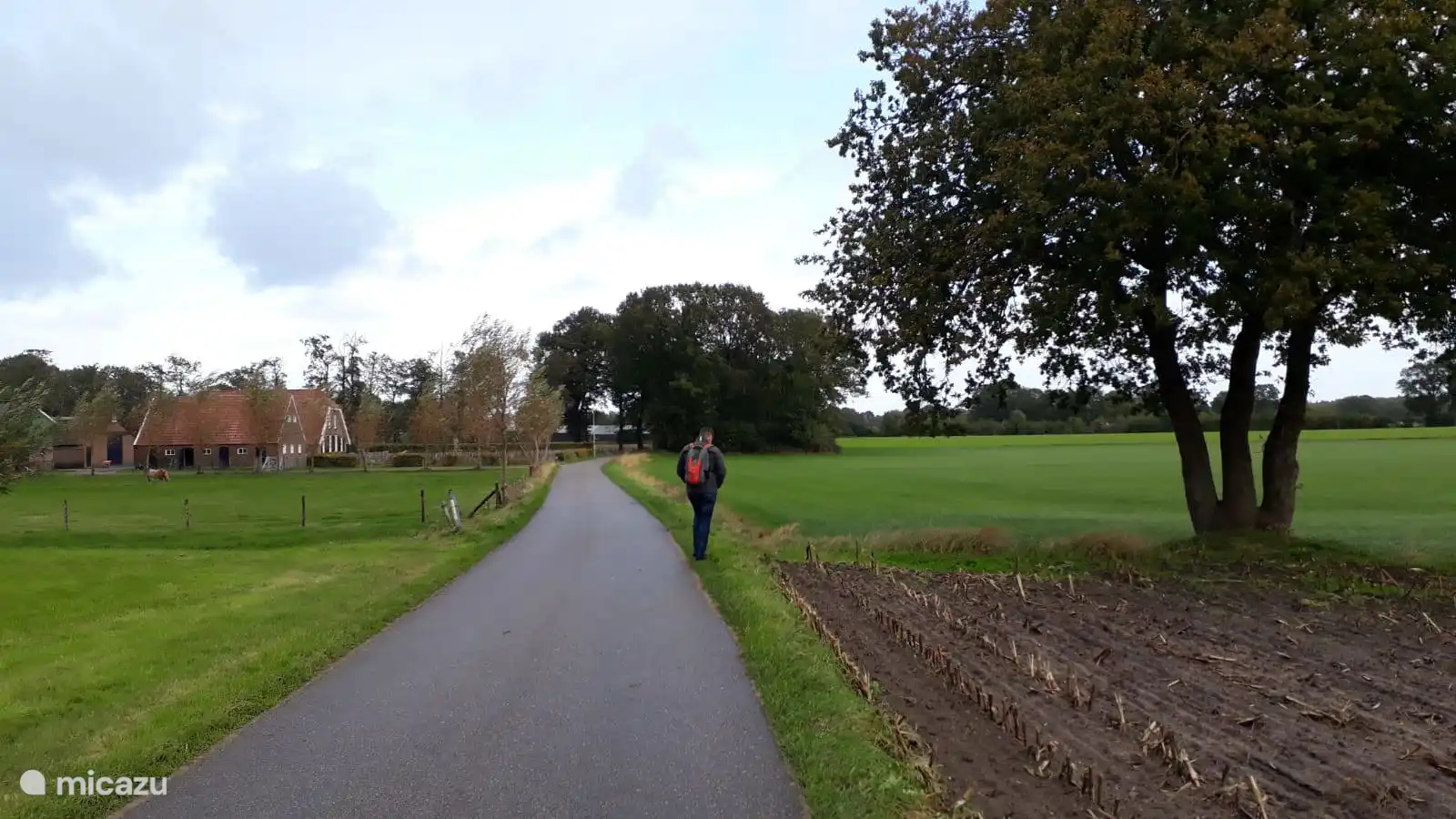 Walking in the beautiful surroundings of Huinen.