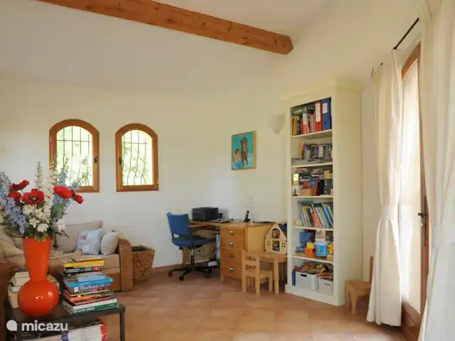 Villa Sauva en Francia, Var, Flayosc - villa Le Bureau con impresora láser y también un sofá cama