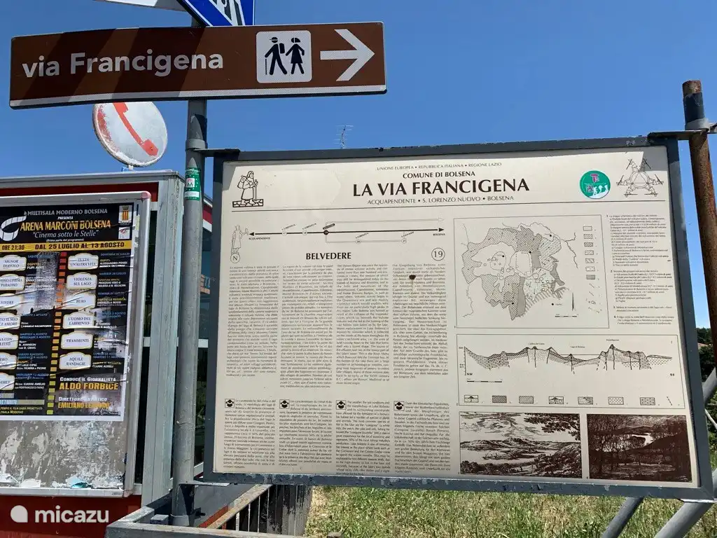 De beroemde Francigena-wandelroute loopt vlak achter het huis langs. VILLA Dagobert is hiervoor een perfecte uitvalsbasis.