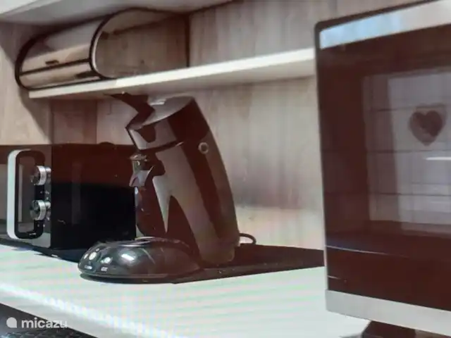 Bunderbos huren in Nederland, Overijssel, Ommen - bungalow Keuken met diverse apparatuur