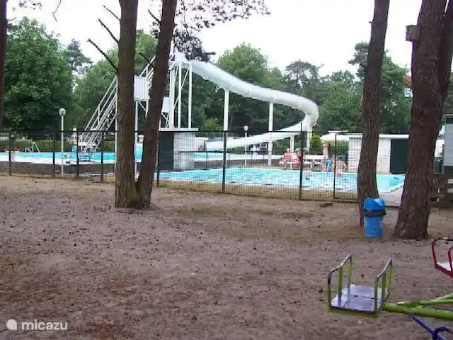 Bunderbos huren in Nederland, Overijssel, Ommen - bungalow Zwembad met de glijbaan van het park