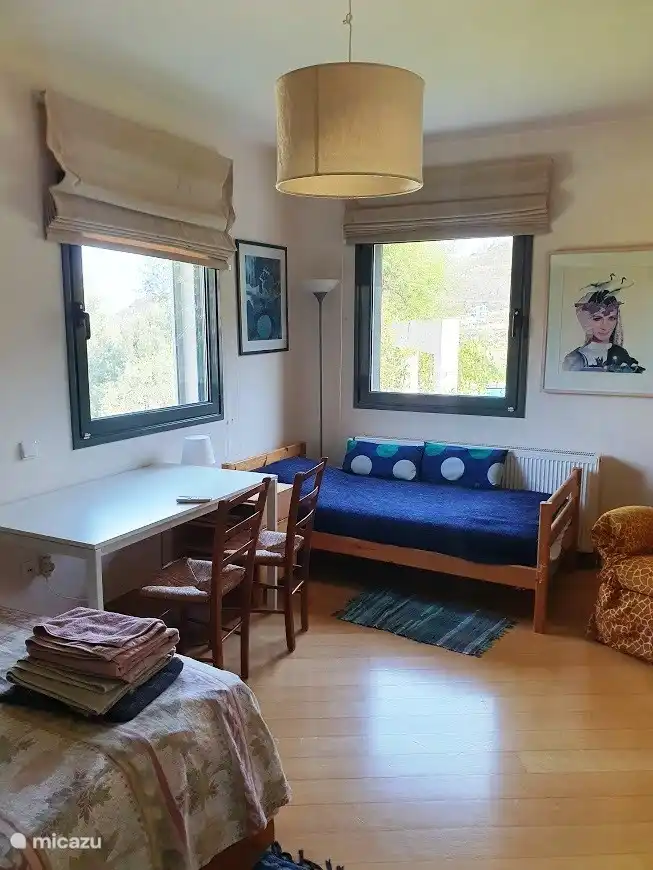 The apartment has an extra bed for a third person.