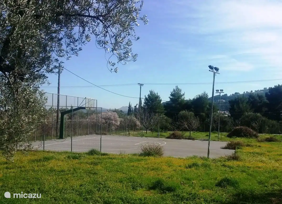 Half a basket ball field to practice. Also in the evening because there is lighting.