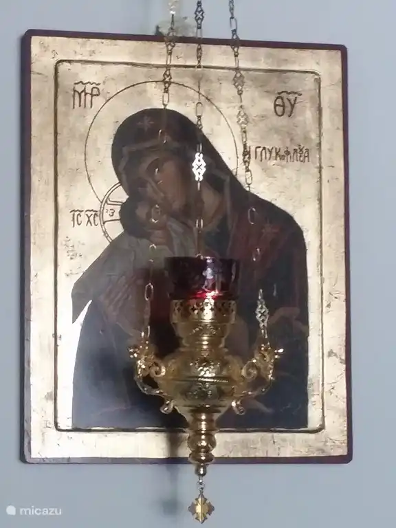 The icon in the church of the life-giving spring, at the entrance of the National Park.