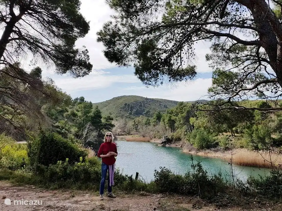 Hiking at Lake Marathon.