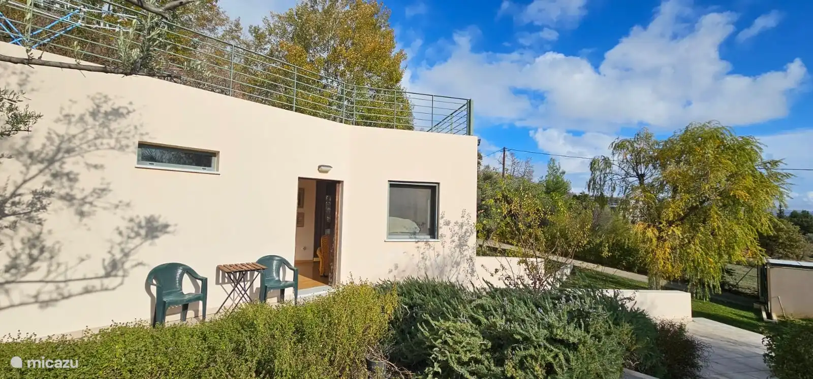 The apartment overlooking the pool.