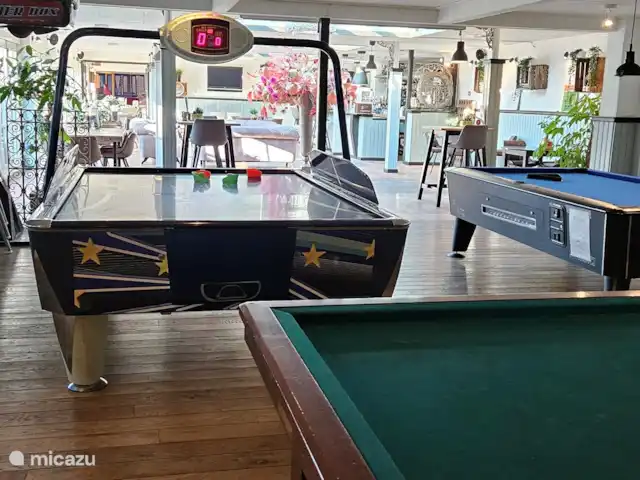 Fort | Pays-Bas, Gueldre, Voorthuizen - bungalow Du plaisir pour tous les âges, la table de billard, le billard et la table de hockey sur air. Vous pouvez également y prendre un verre ou déjeuner.
