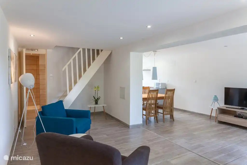 Treppe zum Schlafzimmer.