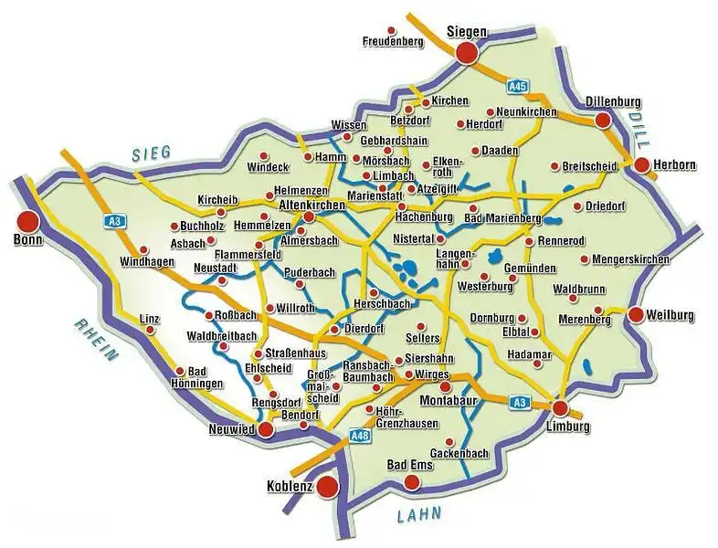 westerwald duitsland kaart Huis in Westerwald in Seelbach   Westerwald, Rijnland Palts huren 
