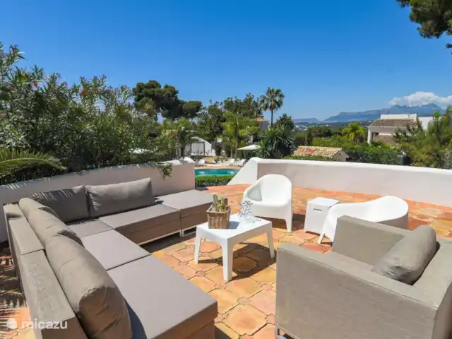 Villa Arcadia Moraira en España, Costa Blanca, Moraira - villa Sala de estar con una maravillosa brisa de viento!