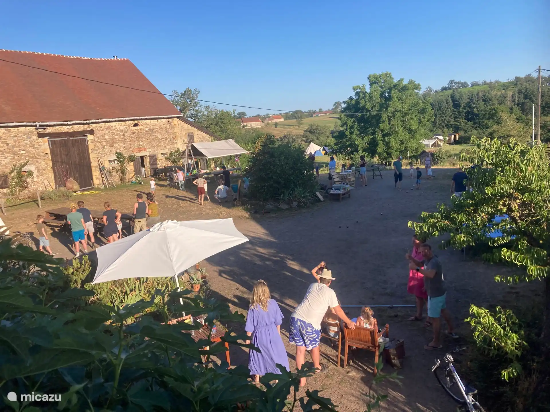 jeu de boules avond in het hoogseizoen