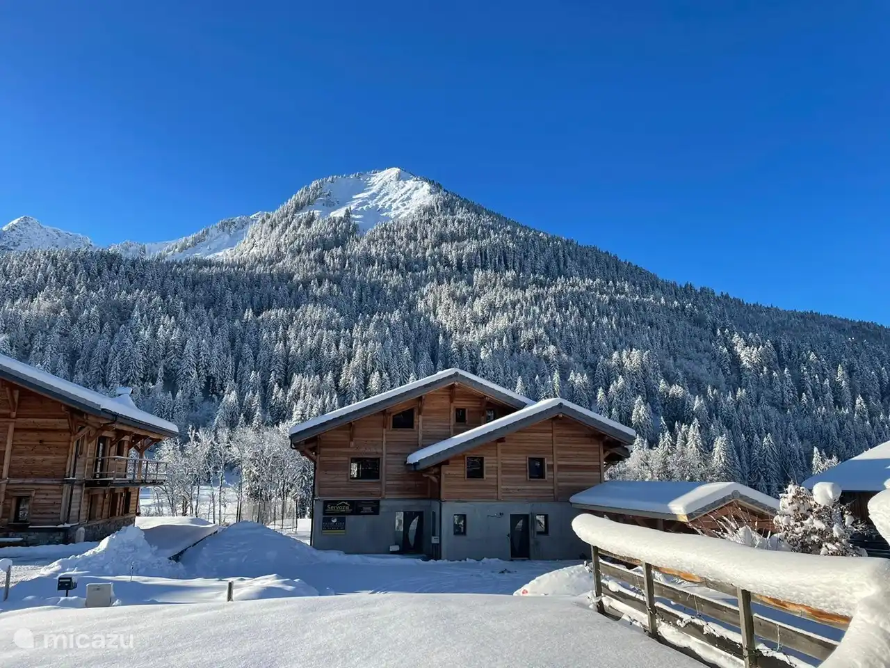 Der Ausblick aus der Wohnung im Winter