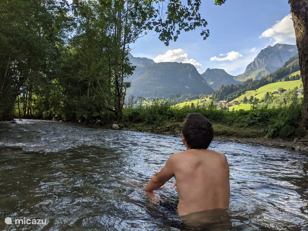 Abkühle im Bach die Dranse