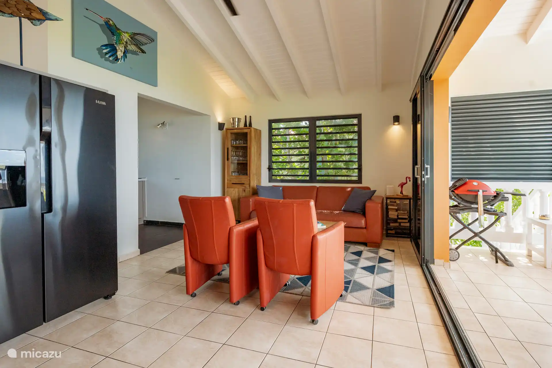 Gas-BBQ für leckere Gerichte beim schönen Sonnenuntergang