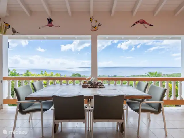 Villa Blenchi | Curaçao, Banda Abou (ouest), Coral Estate, Rif St.Marie - villa Table à manger avec vue