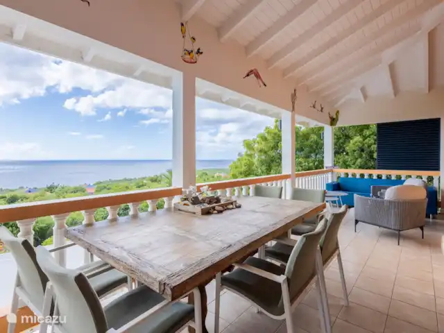 Villa Blenchi | Curaçao, Banda Abou (ouest), Coral Estate, Rif St.Marie - villa Terrasse avec vue sur la mer à 180 degrés