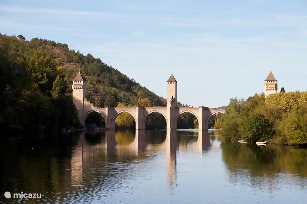 Cahors con el Ponte Vecchio del Sur de Francia