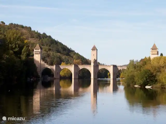 Casa natural en el Lot Dordoña en Francia, Lot, Thédirac - casa vacacional Cahors con el Ponte Vecchio del Sur de Francia