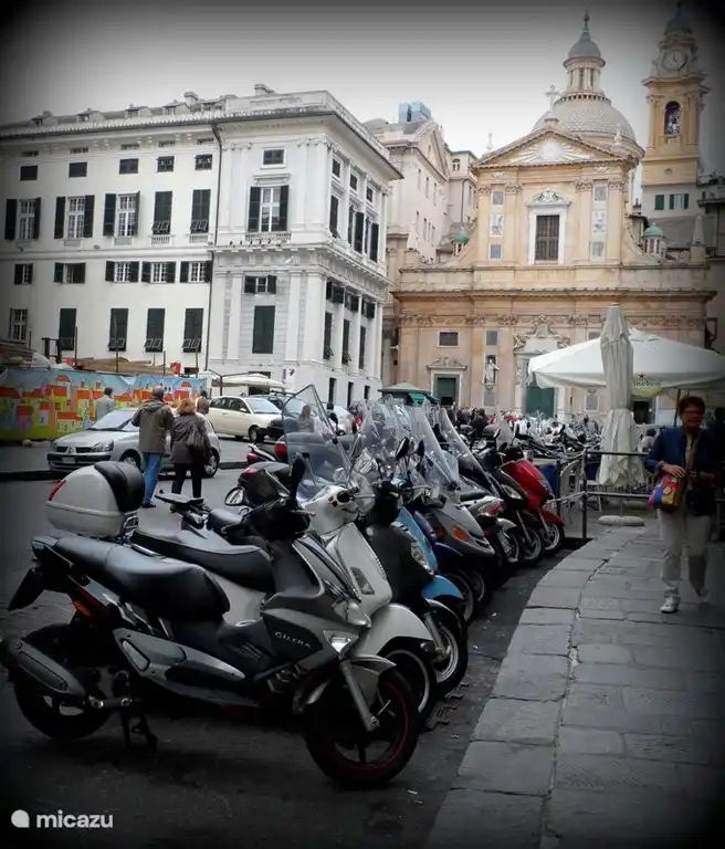 Roller Parkplatz in Genua