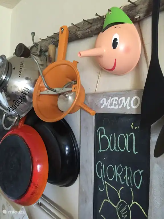 Detail in der Küche von Pian del Gatto