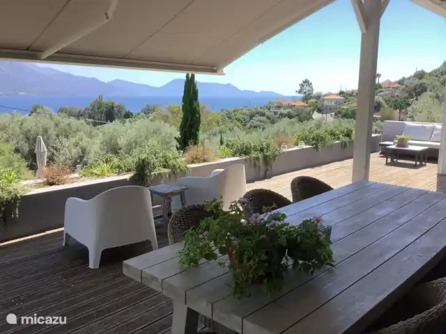 Villa Elia'N en Grecia, Gracia Central, Pogonia - villa Vistas desde la terraza para disfrutar durante horas.