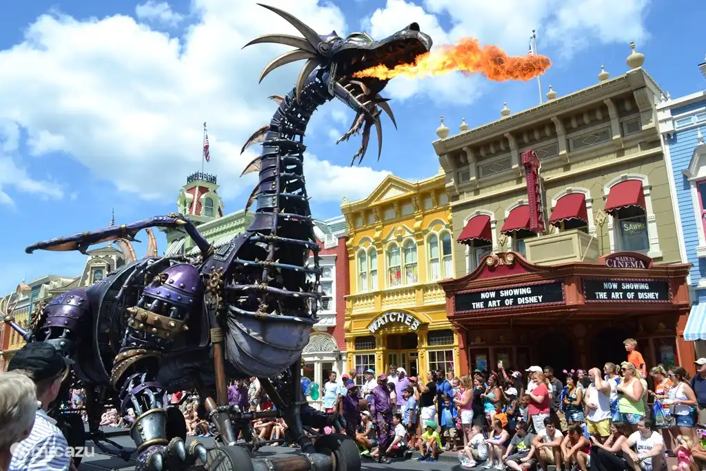 15 minutes drive by car and you are already in Disney World