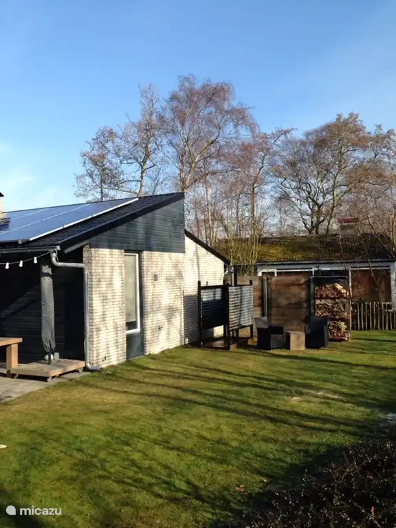 Outdoor shower with hot water should the sun shine ...