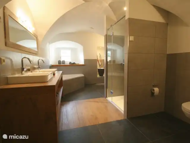 Tauern Apartment Schrempf Anna huren in Oostenrijk, Salzburgerland, Niedernsill - appartement Badkamer met gewelven