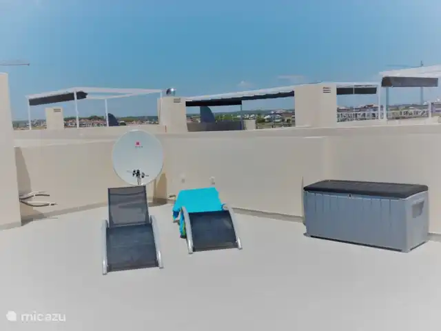 Penthouse de luxe Elisa Bay - vue mer | Espagne, Costa Blanca, Pilar de la Horadada - penthouse Terrasse ensoleillée sur le toit avec vue sur la mer