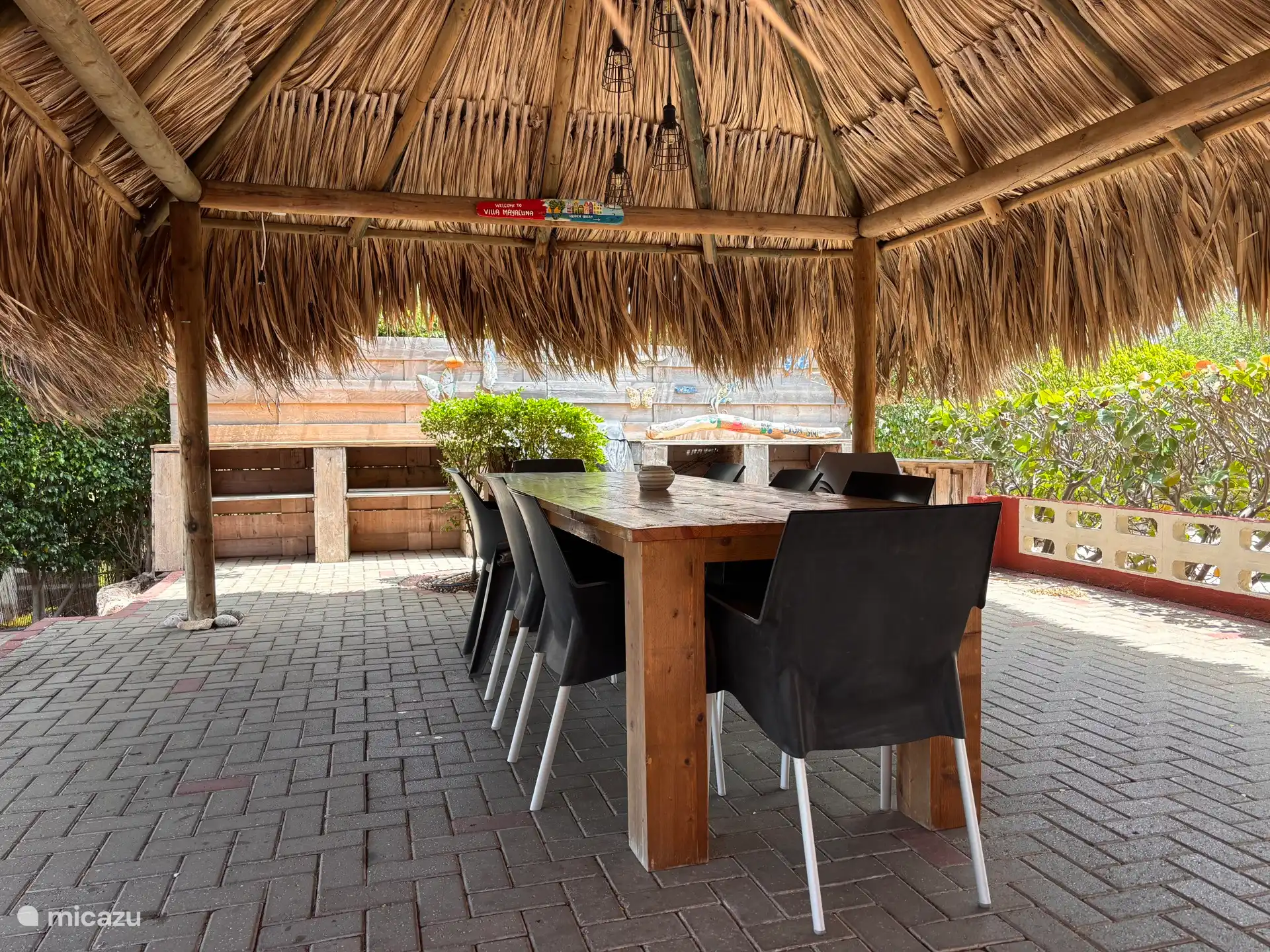Palapa avec cuisine extérieure et barbecue 