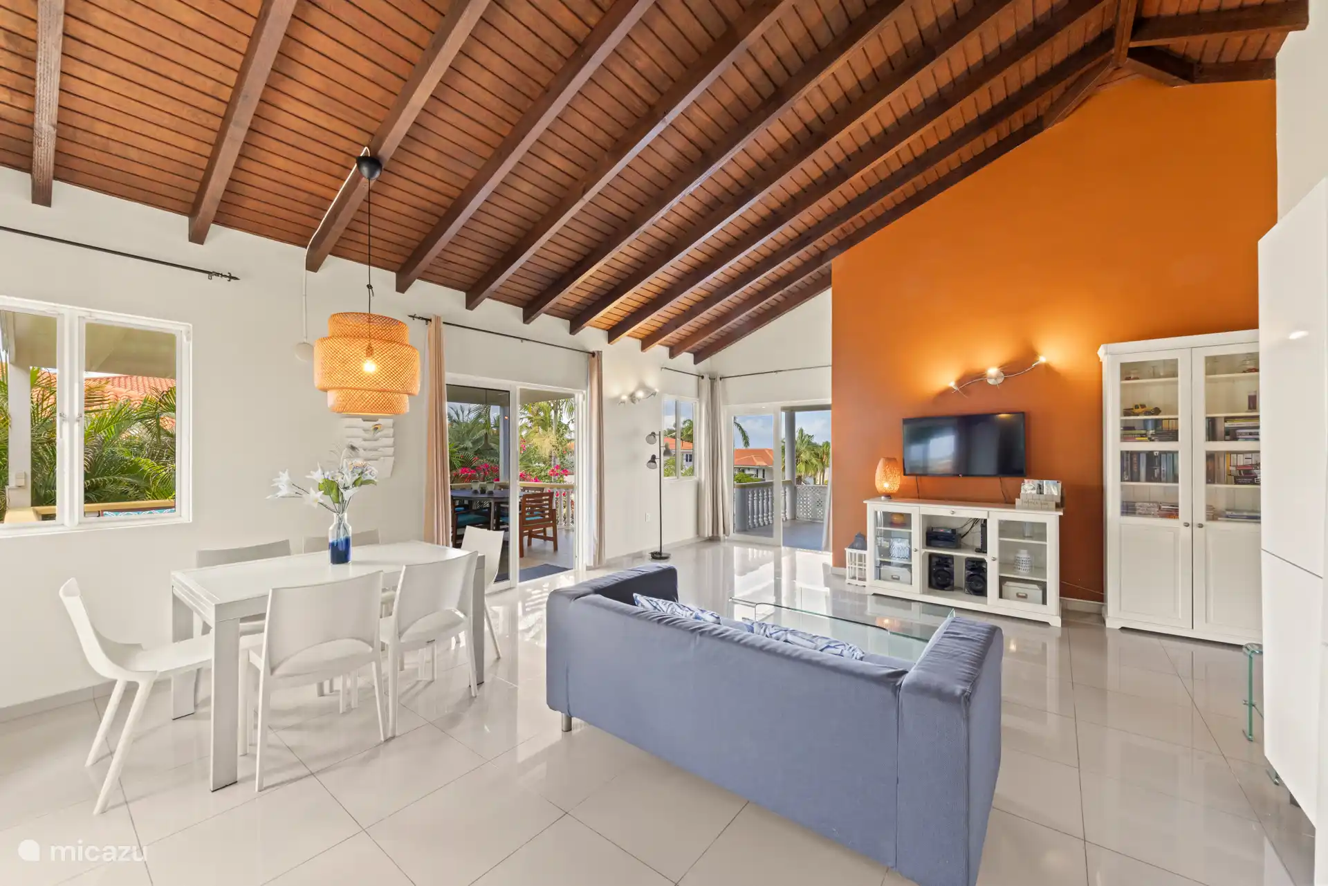 Salon spacieux avec vue