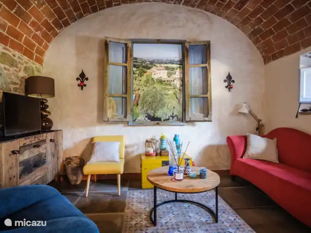 Casale le Colonne, Il Forno huren in Italië, Toscane, Castiglion Fiorentino - appartement Zitje woonkamer.