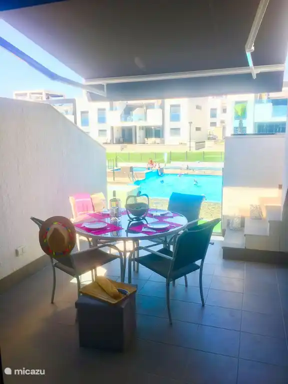 NEW! To be able to enjoy the terrace all day long, we have installed a sun screen which offers a lovely spot in the shade all day long.