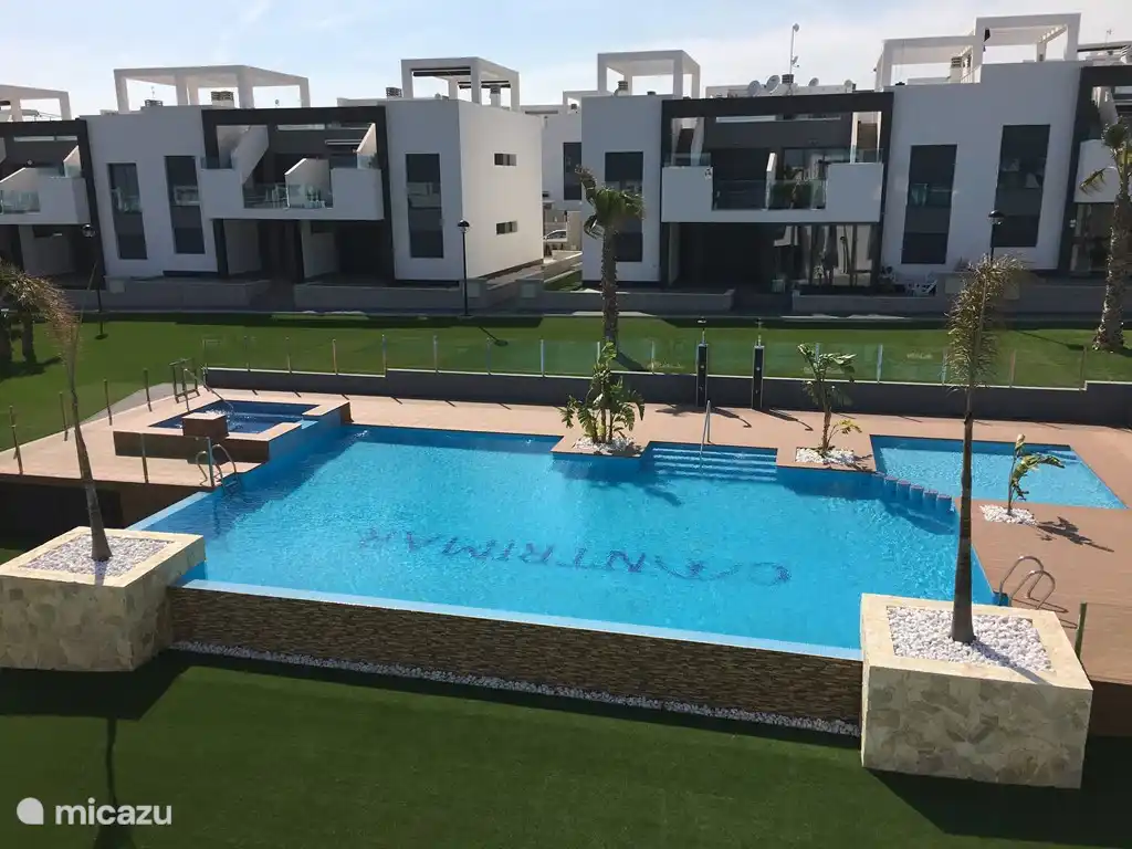 Pool view from the living room and master bedroom.