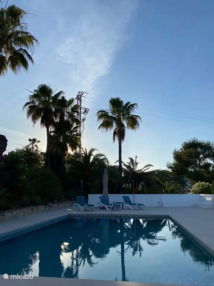 Swimming pool at night