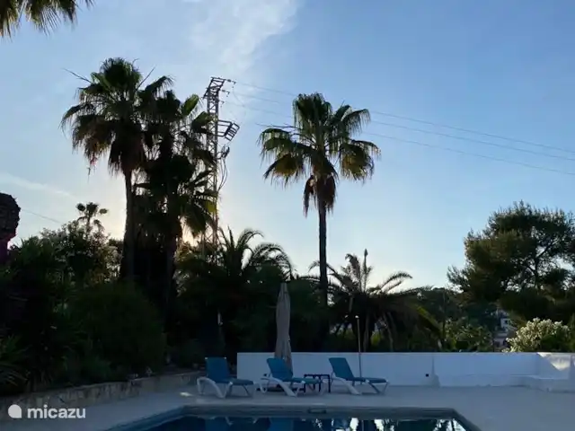 La Porteña en España, Costa Blanca, Moraira - villa Piscina por la noche