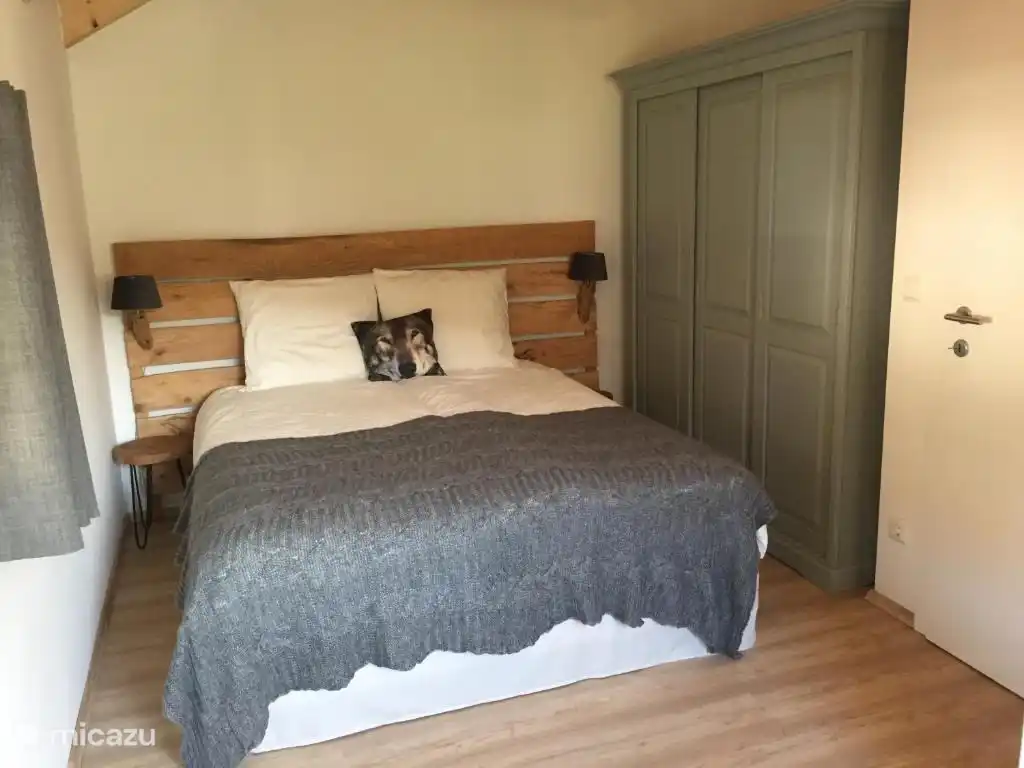 Chambre 2 avec de nombreux rangements, un lit double et un lit simple