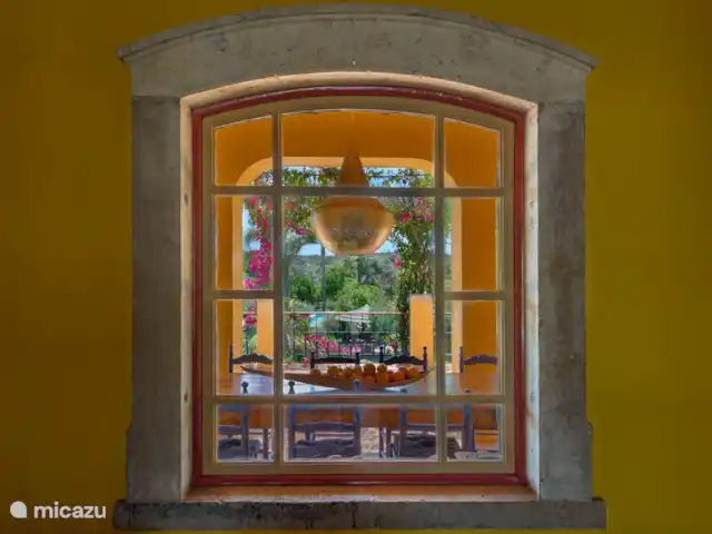 quinta amarela en Portugal, Algarve, Moncarapacho - villa Vista de la sala de estar