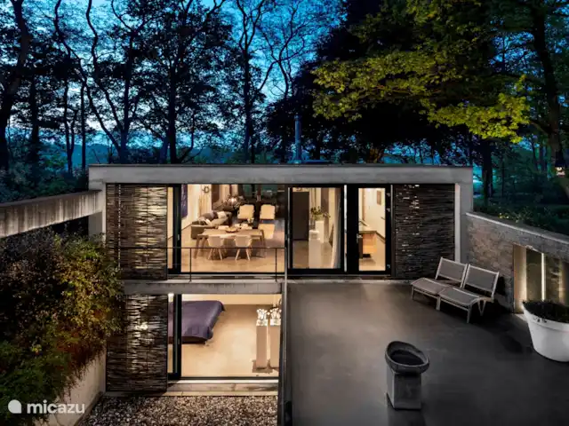 Maison forestière en béton | Pays-Bas, Brabant-Septentrional, Oosterhout - maison de vacances Terrasse à l'étage