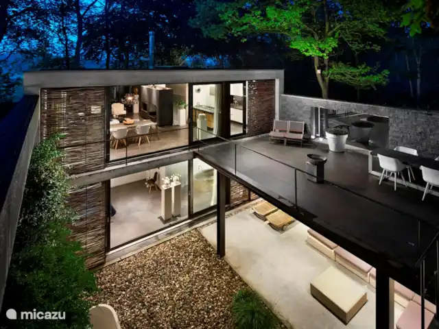 Maison forestière en béton | Pays-Bas, Brabant-Septentrional, Oosterhout - maison de vacances 2 Terrasses en bas et en haut