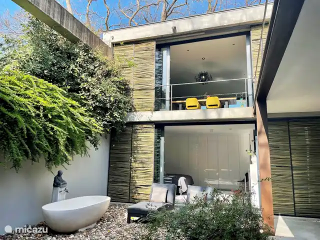 Maison forestière en béton | Pays-Bas, Brabant-Septentrional, Oosterhout - maison de vacances terrasse avec piscine extérieure