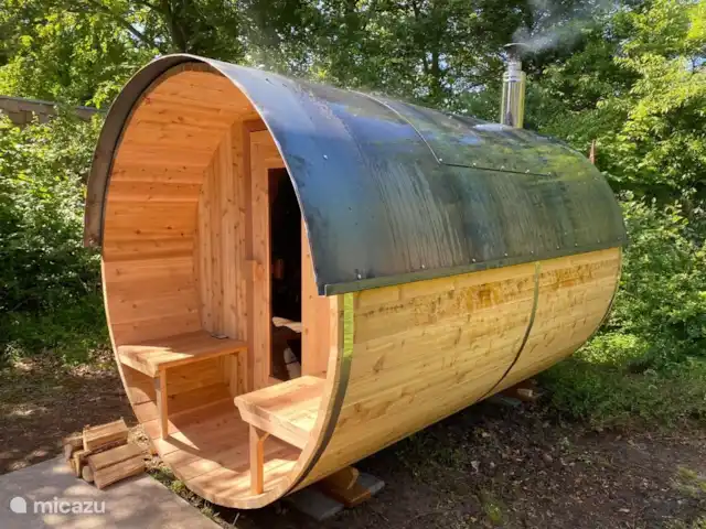 Maison forestière en acier | Pays-Bas, Brabant-Septentrional, Oosterhout - maison de vacances Sauna (le bois est prêt et payant)