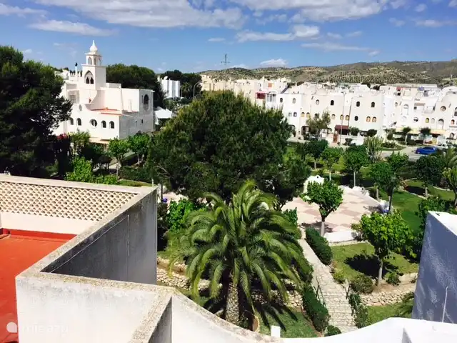 Vue intérieure depuis la terrasse sur le toit