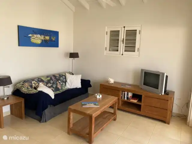 villa huren in Bonaire, Bonaire, Belnem – Luxe villa aan zee 'Op de Maze' Woonkamer appartement