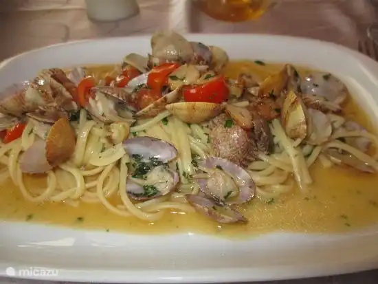 Deliciosa pasta de mariscos.