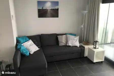 Vakantiehuis Spanje, Ibiza, Cala Tarida - appartement Buen Lugar woonkamer